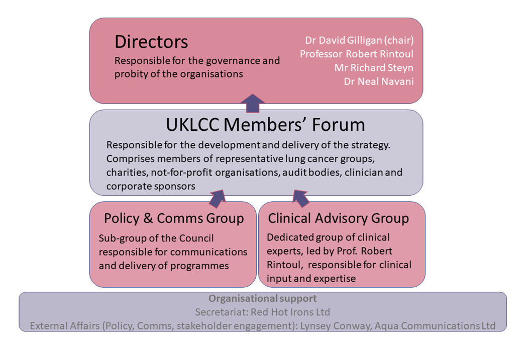 Directors - UKLCC Members' Forum - Policy and Comms Group - Clinical Advisory Group - Organisational support